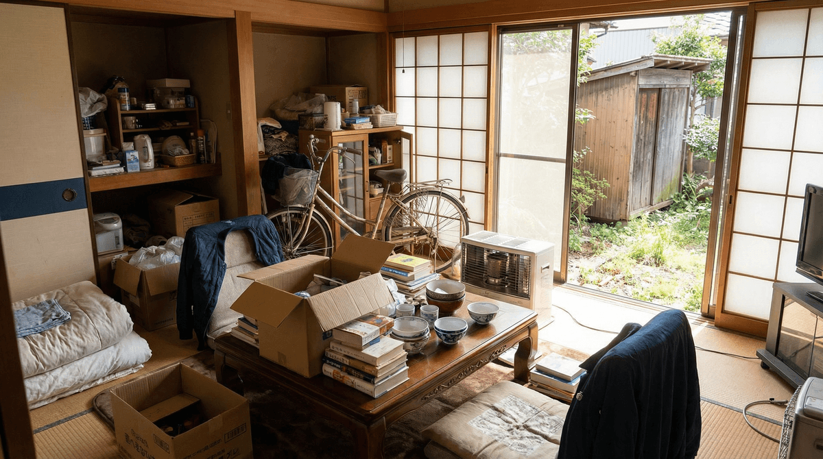 残置物のある部屋