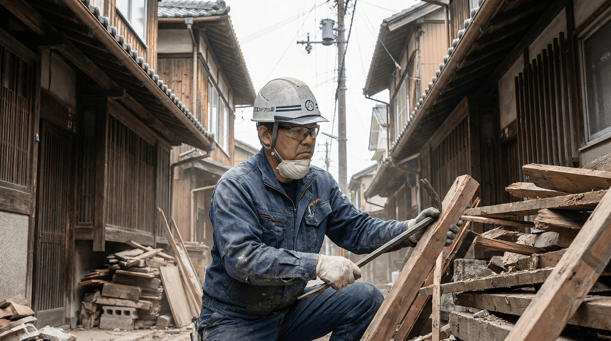 狭小地での作業